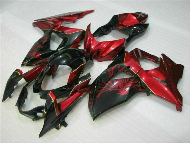 Carenado Moto Suzuki GSXR 1000 K9 2009-2016 - Rojo Llama Negro Carenado Moto Suzuki GSXR 1000 K9 2009-2016 - Rojo Llama Negro