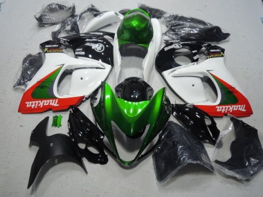 Carenado Moto Suzuki GSXR 1300 Hayabusa 2008-2019 - Blanco Verde Makita