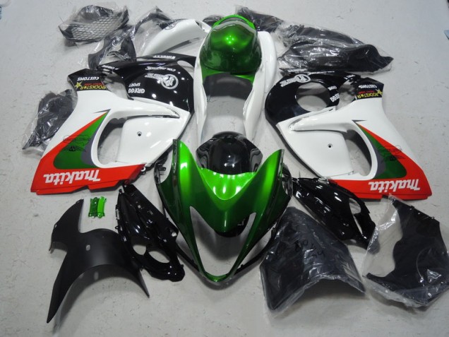 Carenado Moto Suzuki GSXR 1300 Hayabusa 2008-2019 - Blanco Verde Makita Carenado Moto Suzuki GSXR 1300 Hayabusa 2008-2019 - Blanco Verde Makita