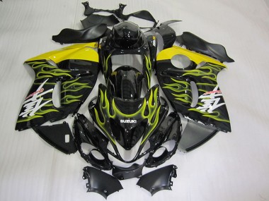 Carenado Moto Suzuki GSXR 1300 Hayabusa 2008-2019 - Negro Amarillo Llama