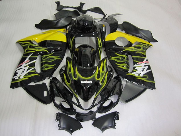 Carenado Moto Suzuki GSXR 1300 Hayabusa 2008-2019 - Negro Amarillo Llama Carenado Moto Suzuki GSXR 1300 Hayabusa 2008-2019 - Negro Amarillo Llama