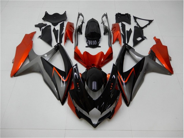 Carenado Moto Suzuki GSXR 600 / 750 K8 2008-2010 - Negro Naranja Gris Carenado Moto Suzuki GSXR 600 / 750 K8 2008-2010 - Negro Naranja Gris