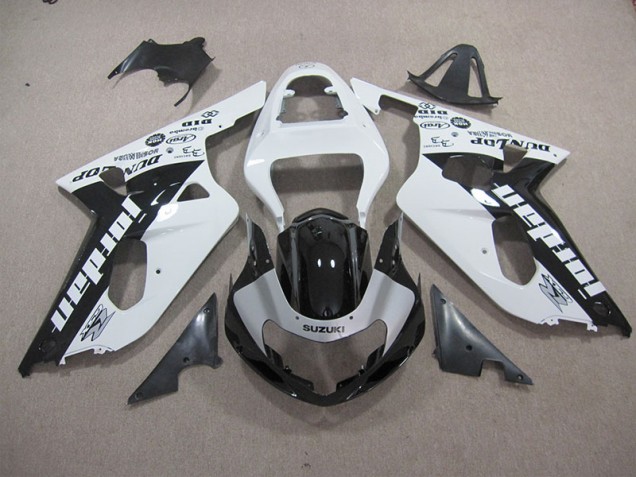 Carenado Moto Suzuki GSXR 600 K1 K2 K3 2001-2003 - Blanco Negro Carenado Moto Suzuki GSXR 600 K1 K2 K3 2001-2003 - Blanco Negro