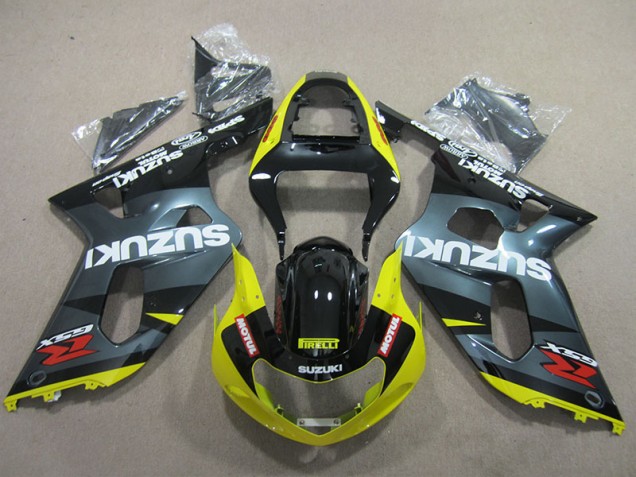 Carenado Moto Suzuki GSXR 600 K1 K2 K3 2001-2003 - Negro Amarillo Motul Carenado Moto Suzuki GSXR 600 K1 K2 K3 2001-2003 - Negro Amarillo Motul
