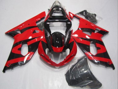 Carenado Moto Suzuki GSXR 600 K1 K2 K3 2001-2003 - Negro Rojo