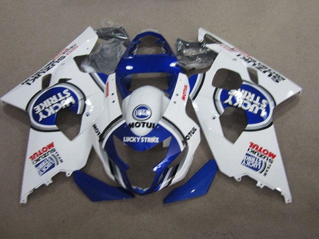 Carenado Moto Suzuki GSXR 600 K4 2004-2005 - Azul Blanco Lucky Strike Motul Carenado Moto Suzuki GSXR 600 K4 2004-2005 - Azul Blanco Lucky Strike Motul