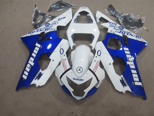 Carenado Moto Suzuki GSXR 600 K4 2004-2005 - Blanco Azul Motul Carenado Moto Suzuki GSXR 600 K4 2004-2005 - Blanco Azul Motul