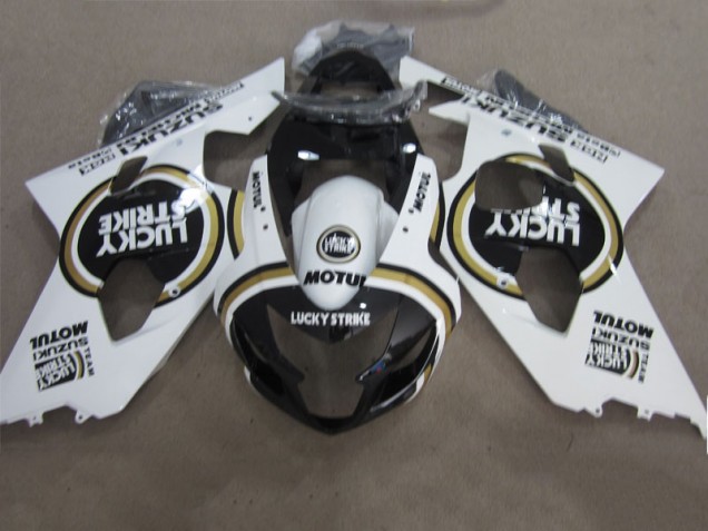 Carenado Moto Suzuki GSXR 600 K4 2004-2005 - Negro Blanco Lucky Strike Motul Carenado Moto Suzuki GSXR 600 K4 2004-2005 - Negro Blanco Lucky Strike Motul