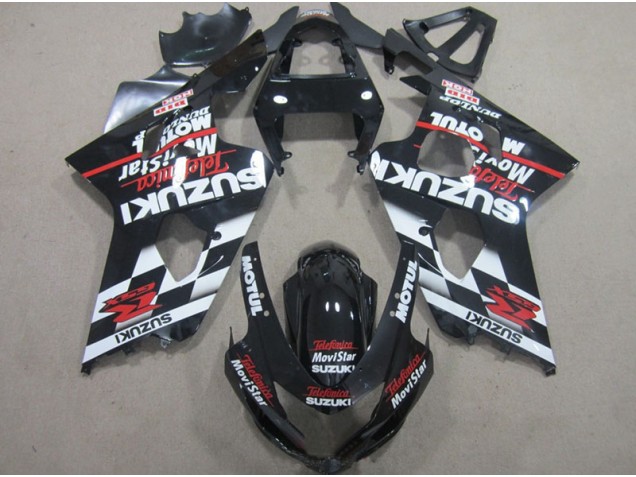 Carenado Moto Suzuki GSXR 600 K4 2004-2005 - Negro Rojo Telefumia Movistar Carenado Moto Suzuki GSXR 600 K4 2004-2005 - Negro Rojo Telefumia Movistar