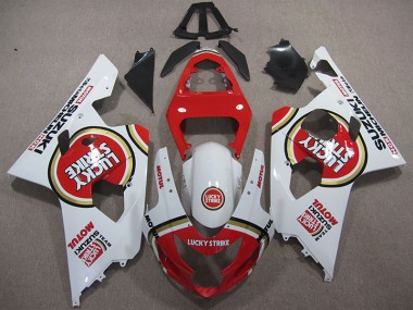 Carenado Moto Suzuki GSXR 600 K4 2004-2005 - Rojo Blanco Lucky Strike Motul
