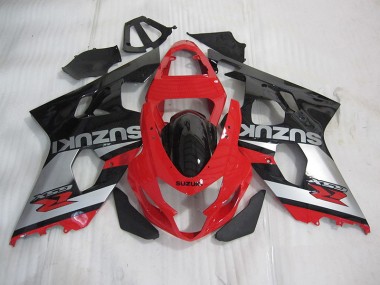 Carenado Moto Suzuki GSXR 600 K4 2004-2005 - Rojo Negro Plata