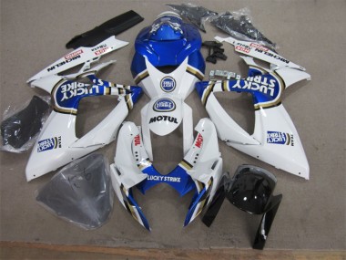 Carenado Moto Suzuki GSXR 600 K6 2006-2007 - Blanco Azul Lucky Strike Motul
