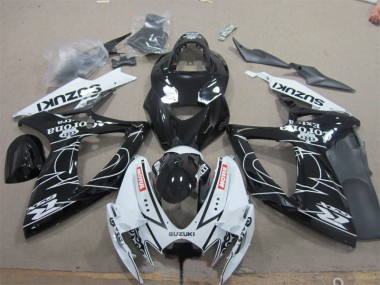 Carenado Moto Suzuki GSXR 600 K6 2006-2007 - Negro Blanco Corona Extra Motul