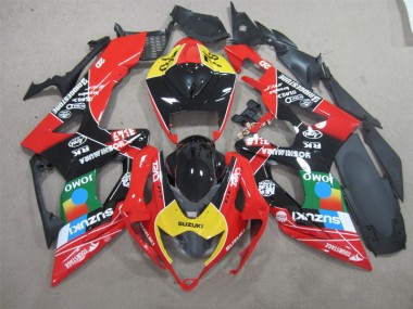 Carenado Moto Suzuki GSXR 600 K6 2006-2007 - Negro Rojo Amarillo Jomo