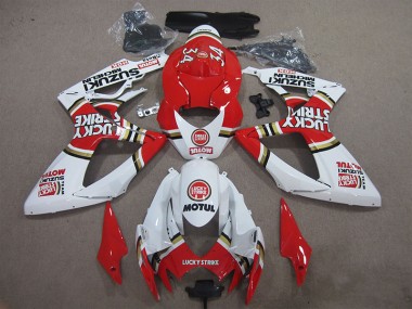 Carenado Moto Suzuki GSXR 600 K6 2006-2007 - Rojo Blanco Lucky Strike Motul