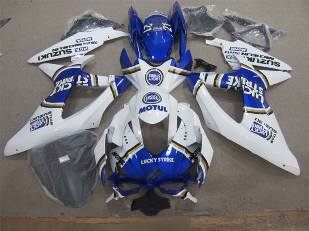 Carenado Moto Suzuki GSXR 600 K8 2008-2010 - Blanco Lucky Strike Azul Motul Carenado Moto Suzuki GSXR 600 K8 2008-2010 - Blanco Lucky Strike Azul Motul