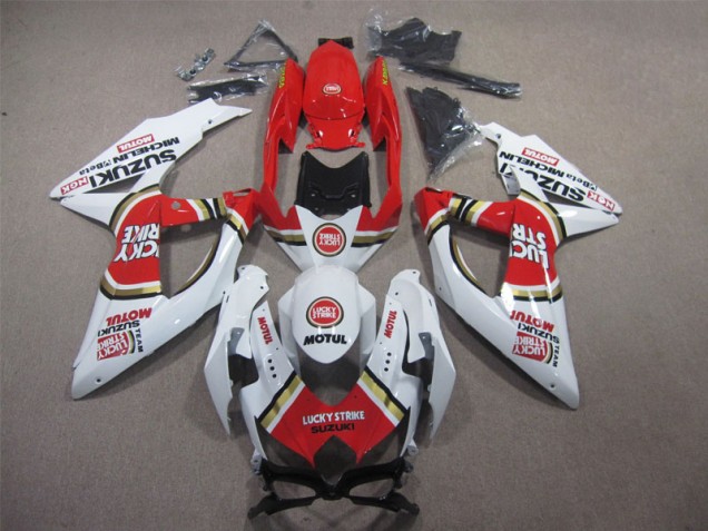 Carenado Moto Suzuki GSXR 600 K8 2008-2010 - Blanco Lucky Strike Rojo Motul Carenado Moto Suzuki GSXR 600 K8 2008-2010 - Blanco Lucky Strike Rojo Motul