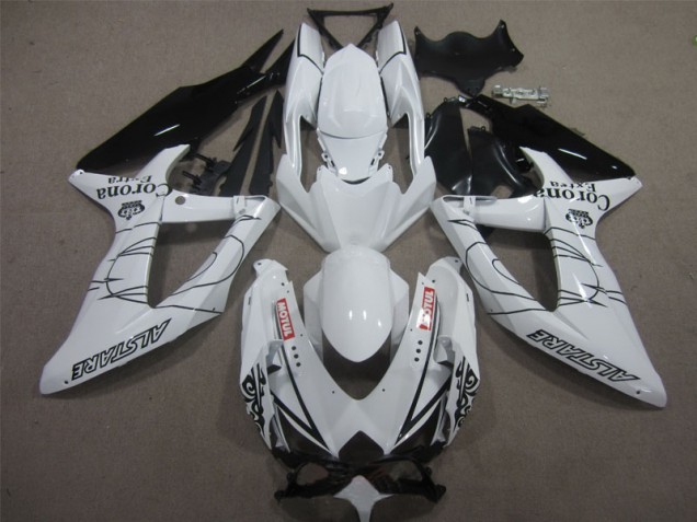 Carenado Moto Suzuki GSXR 600 K8 2008-2010 - Blanco Negro Corona Extra Motul Carenado Moto Suzuki GSXR 600 K8 2008-2010 - Blanco Negro Corona Extra Motul