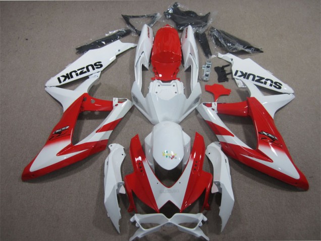 Carenado Moto Suzuki GSXR 600 K8 2008-2010 - Blanco Rojo Carenado Moto Suzuki GSXR 600 K8 2008-2010 - Blanco Rojo