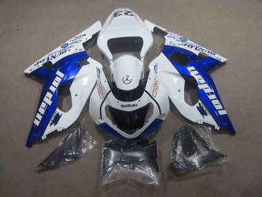 Carenado Moto Suzuki GSXR 750 K1 K2 K3 2001-2003 - Blanco Azul Motul