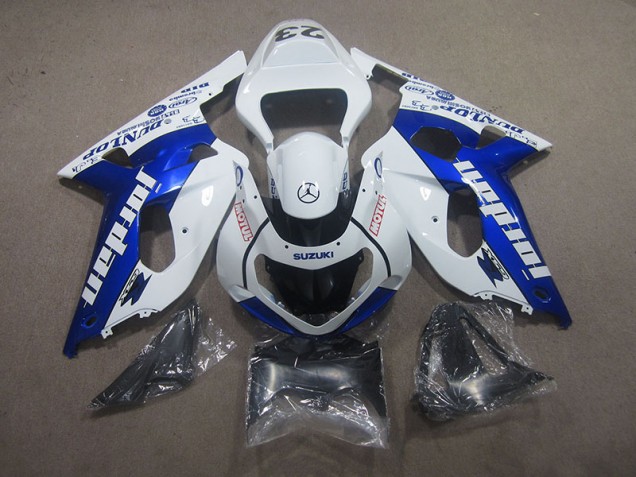 Carenado Moto Suzuki GSXR 750 K1 K2 K3 2001-2003 - Blanco Azul Motul Carenado Moto Suzuki GSXR 750 K1 K2 K3 2001-2003 - Blanco Azul Motul