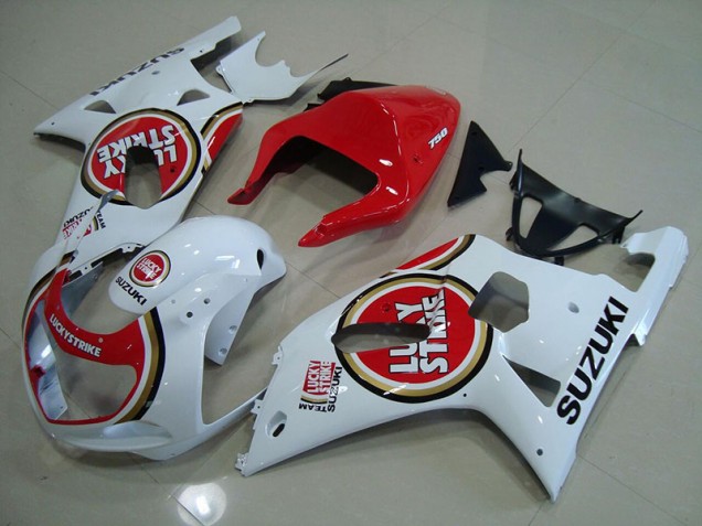 Carenado Moto Suzuki GSXR 750 K1 K2 K3 2001-2003 - Rojo Blanco Lucky Strike Carenado Moto Suzuki GSXR 750 K1 K2 K3 2001-2003 - Rojo Blanco Lucky Strike