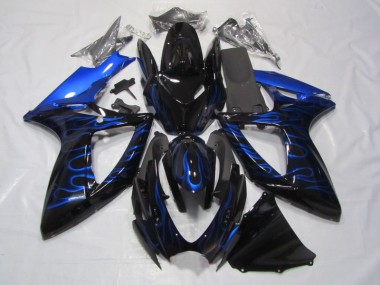 Carenado Moto Suzuki GSXR 750 K6 2006-2007 - Llama azul negra