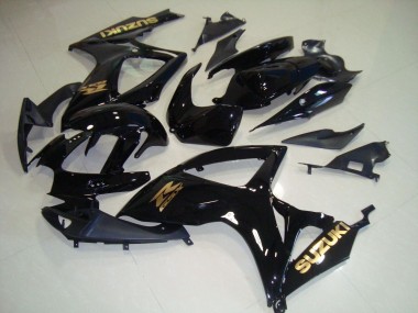 Carenado Moto Suzuki GSXR 750 K6 2006-2007 - Negro Oro Calcomanías