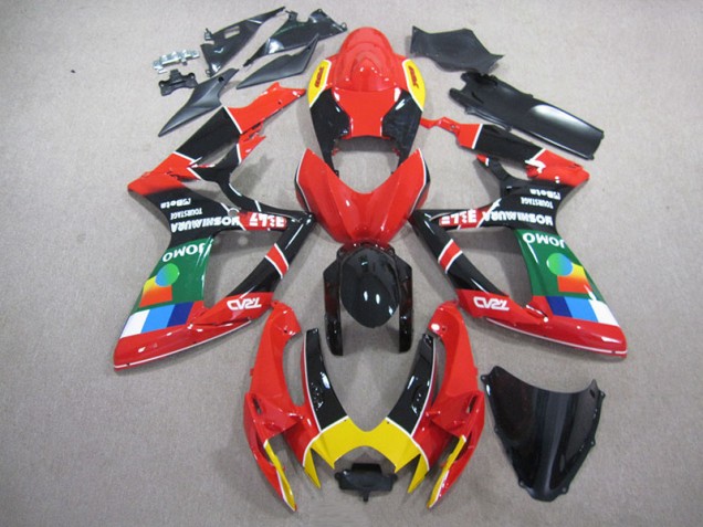 Carenado Moto Suzuki GSXR 750 K6 2006-2007 - Rojo Negro Verde Carenado Moto Suzuki GSXR 750 K6 2006-2007 - Rojo Negro Verde