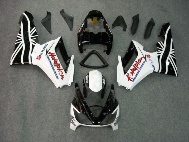 Carenado Moto Triumph Daytona 675 Triple 2006-2008 - Negro Blanco Carenado Moto Triumph Daytona 675 Triple 2006-2008 - Negro Blanco