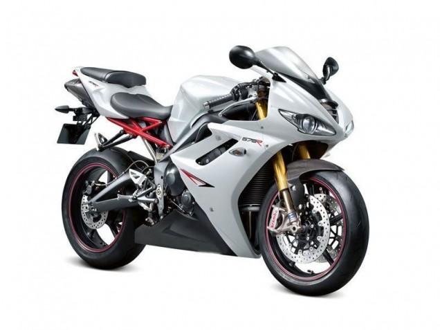 Carenado Moto Triumph Daytona 675 Triple 2009-2012 - Blanco Perla Negro Carenado Moto Triumph Daytona 675 Triple 2009-2012 - Blanco Perla Negro