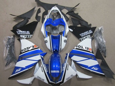 Carenado Moto Yamaha R1 2000-2001 - Azul Blanco Azul Blanco ENEOS