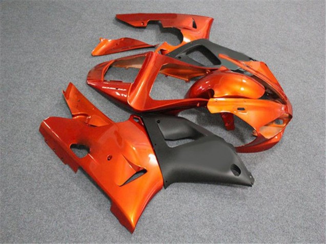 Carenado Moto Yamaha R1 2000-2001 - Naranja Negro