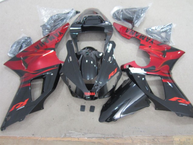 Carenado Moto Yamaha R1 2000-2001 - Negro Rojo Carenado Moto Yamaha R1 2000-2001 - Negro Rojo