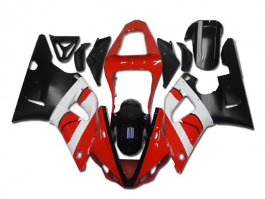 Carenado Moto Yamaha R1 2000-2001 - Rojo Blanco Negro