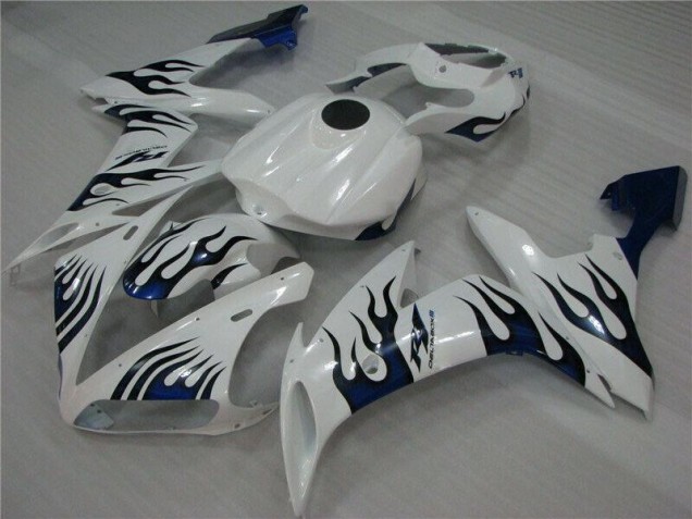 Carenado Moto Yamaha R1 2004-2006 - Blanco Azul Llama Carenado Moto Yamaha R1 2004-2006 - Blanco Azul Llama