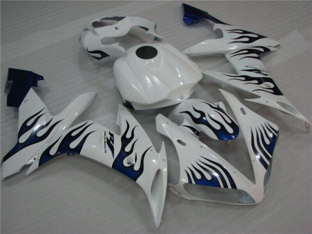 Carenado Moto Yamaha R1 2004-2006 - Blanco Azul Llama Carenado Moto Yamaha R1 2004-2006 - Blanco Azul Llama