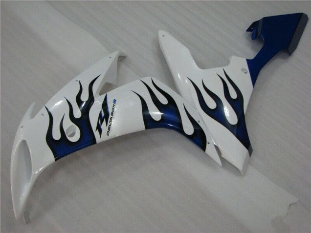 Carenado Moto Yamaha R1 2004-2006 - Blanco Azul Llama Carenado Moto Yamaha R1 2004-2006 - Blanco Azul Llama