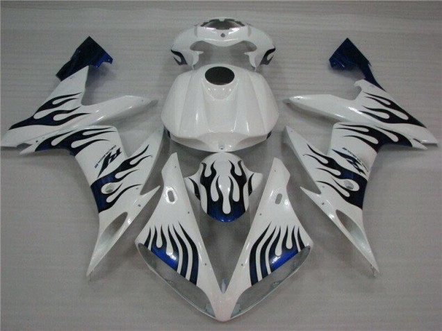 Carenado Moto Yamaha R1 2004-2006 - Blanco Azul Llama Carenado Moto Yamaha R1 2004-2006 - Blanco Azul Llama