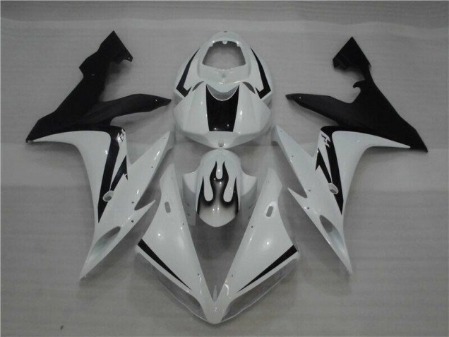 Carenado Moto Yamaha R1 2004-2006 - Blanco Negro Llama Carenado Moto Yamaha R1 2004-2006 - Blanco Negro Llama