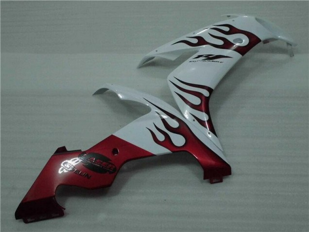Carenado Moto Yamaha R1 2004-2006 - Blanco Rojo Llama Carenado Moto Yamaha R1 2004-2006 - Blanco Rojo Llama