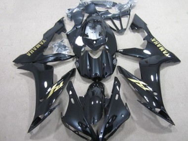 Carenado Moto Yamaha R1 2004-2006 - Negro Blanco Oro Calcomanía