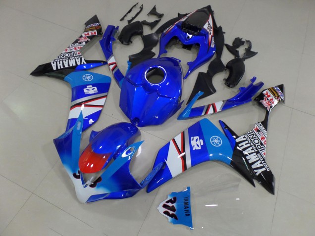 Carenado Moto Yamaha R1 2007-2008 - Azul Blanco Negro Pegatinas Carenado Moto Yamaha R1 2007-2008 - Azul Blanco Negro Pegatinas