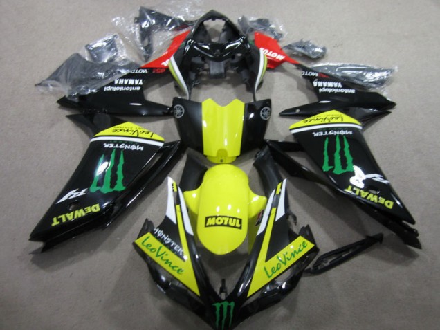 Carenado Moto Yamaha R1 2007-2008 - Negro Amarillo Motul Leovince Carenado Moto Yamaha R1 2007-2008 - Negro Amarillo Motul Leovince
