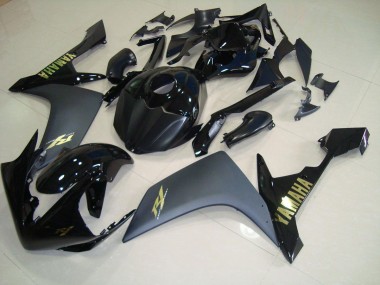 Carenado Moto Yamaha R1 2007-2008 - Negro Mate Oro