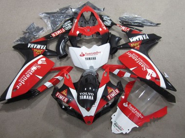 Carenado Moto Yamaha R1 2007-2008 - Negro Rojo Blanco Santander