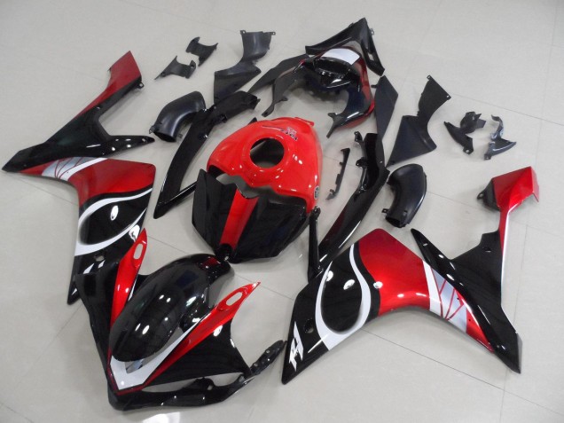 Carenado Moto Yamaha R1 2007-2008 - Negro Rojo Brillante Carenado Moto Yamaha R1 2007-2008 - Negro Rojo Brillante