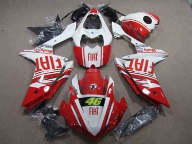 Carenado Moto Yamaha R1 2007-2008 - Rojo Blanco Fiat 46