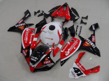 Carenado Moto Yamaha R1 2007-2008 - Rojo Negro Pegatinas