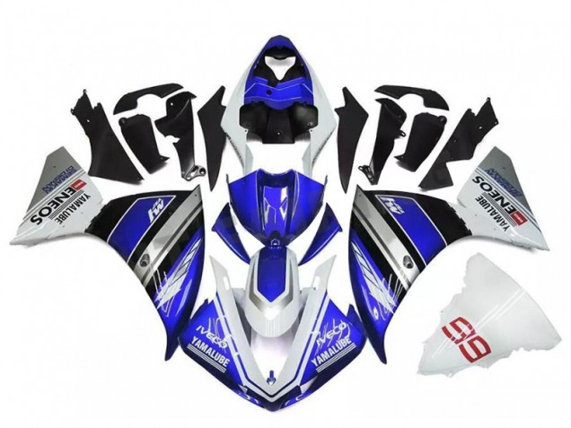 Carenado Moto Yamaha R1 2009-2011 - Blanco Azul Plata